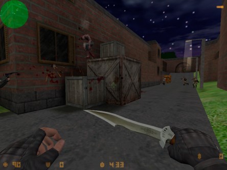 Скриншот CS 1.6 с зомби ботами #2
