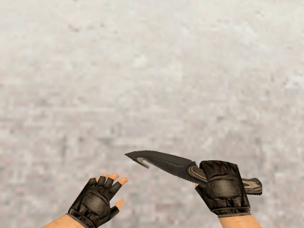 Скриншот Нож с лезвием-крюком Черный глянец #1