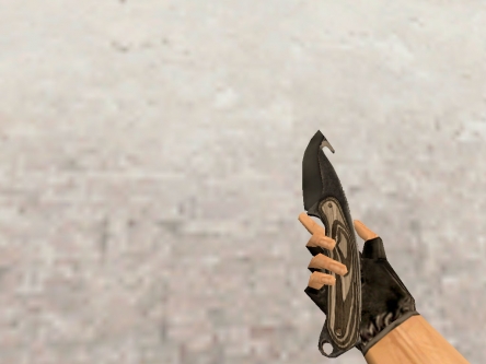 Скриншот Нож с лезвием-крюком Черный глянец #0