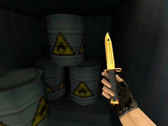 Скриншот Штык-нож M9 Золотой хром #0