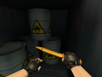 Скриншот Штык-нож M9 Золотой хром #1