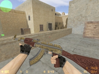Скриншот AK-47 Королевское Платиновое Золото #0